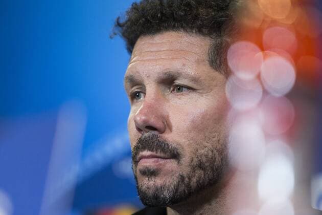 Atletico de Madrid s coach Diego Pablo Cholo Simeone during the press conference PK Pressekonferenz before the match of UEFA Champions League between Atletico de Madrid and FC Rostov, at Vicente Calderon Stadium, Madrid, Spain. October 31, 2016.  (20161031019)