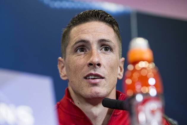 Atletico de Madrid s Fernando Torres during the press conference PK Pressekonferenz before the match of UEFA Champions League between Atletico de Madrid and FC Rostov, at Vicente Calderon Stadium, Madrid, Spain. October 31, 2016.  (20161031025)
