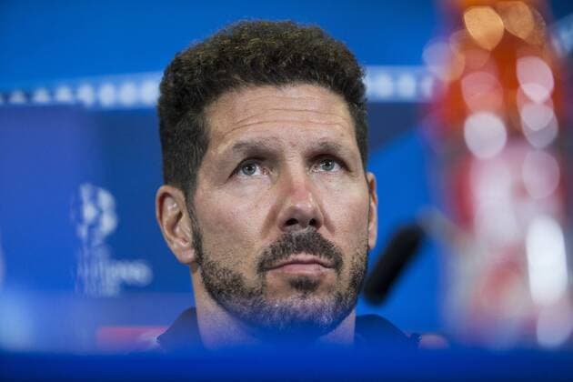Atletico de Madrid s coach Diego Pablo Cholo Simeone during the press conference PK Pressekonferenz before the match of UEFA Champions League between Atletico de Madrid and FC Rostov, at Vicente Calderon Stadium, Madrid, Spain. October 31, 2016.  (20161031040)