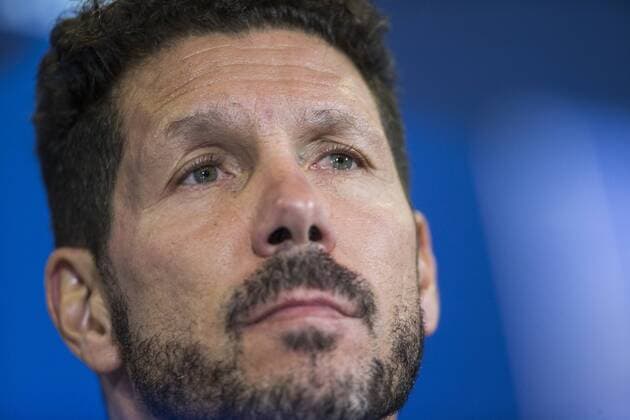 Atletico de Madrid s coach Diego Pablo Cholo Simeone during the press conference PK Pressekonferenz before the match of UEFA Champions League between Atletico de Madrid and FC Rostov, at Vicente Calderon Stadium, Madrid, Spain. October 31, 2016.  (20161031044)