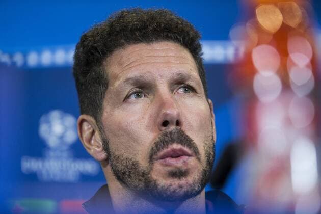 Atletico de Madrid s coach Diego Pablo Cholo Simeone during the press conference PK Pressekonferenz before the match of UEFA Champions League between Atletico de Madrid and FC Rostov, at Vicente Calderon Stadium, Madrid, Spain. October 31, 2016.  (20161031028)