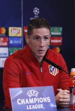 Fernando Torres attends press conference PK Pressekonferenz before the Champions League match against Rostov. xÃngelxRiverox 