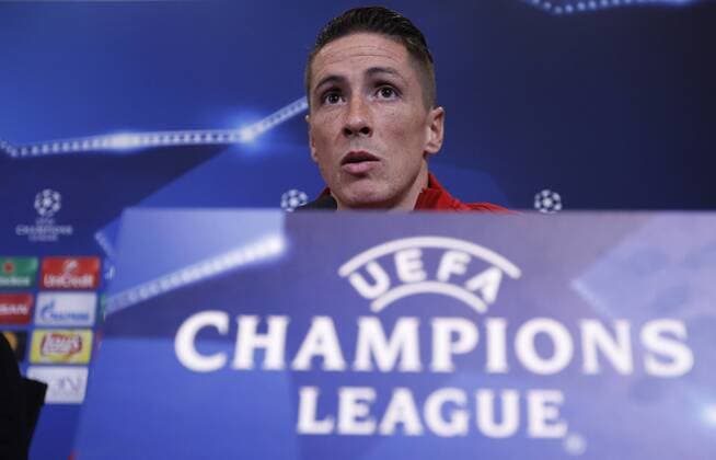 Fernando Torres attends press conference PK Pressekonferenz before the Champions League match against Rostov. xÃngelxRiverox 