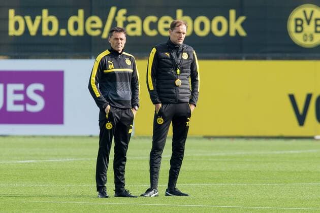 Dortmund, Germany 01.11.2016, Training BV Borussia Dortmund, BVB, Co-Trainer Arno Michels (BVB) und Trainer Thomas Tuchel (BVB) ( DeFodi001