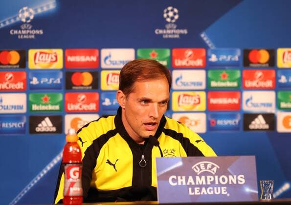Dienstag 01.11.2016, Saison 2016 2017, UEFA Champions League, Vorrunde Gruppenphase, 4. Spieltag im Dortmunder Signal Iduna Park, Pressekonferenz , BVB 09 Borussia Dortmund - Sporting Lissabon, Thomas Tuchel (Trainer, BVB) auf der Pressekonferenz vor dem Spiel im BVB-Medienzentrum
