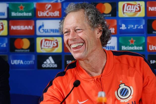 Club s head coach Michel Preud homme pictured during a press conference PK Pressekonferenz of Belgian soccer team Club Brugge, Tuesday 01 November 2016, in Porto. Tomorrow Club is playing the fourth game of the group stage of the Champions League competition against Portuguese team Porto. BRUNOxFAHY  x04970670x