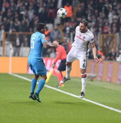 UEFA Champions League Group B match between Besiktas and Napoli at Vodafone Arena in Istanbul , Turkey ,November 01 , 2016. Pictured Allan 5 of Napoli and Dusko Tosic of Besiktas. 