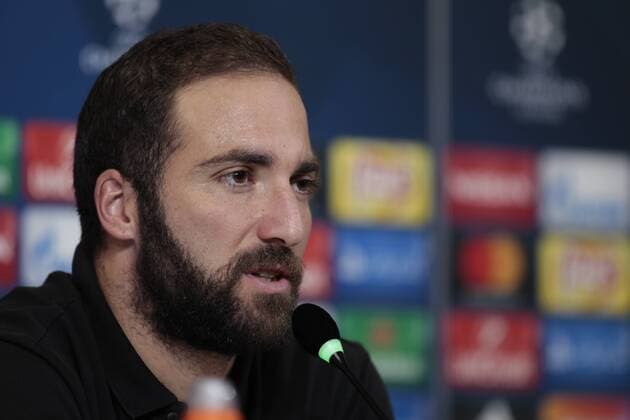 November 1, 2016 - Turin, Italy - Gonzalo Higuain during the press conference PK Pressekonferenz before Champions League match between Juventus v Olympique Lyonnais, in Turin, Italy on November 2, 2016. Press Conference Juventus  - ZUMAn230 20161101_zaa_n230_049