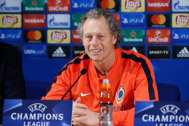 Club s head coach Michel Preud homme pictured during a press conference PK Pressekonferenz of Belgian soccer team Club Brugge, Tuesday 01 November 2016, in Porto. Tomorrow Club is playing the fourth game of the group stage of the Champions League competition against Portuguese team Porto. BRUNOxFAHY  x04970702x