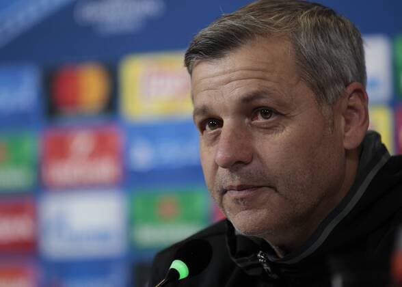 Fußball, CL, Olympique Lyon PK in Turin November 1, 2016 - Turin, Italy - Bruno Genesio during the press conference PK Pressekonferenz before Champions League match between Juventus v Olympique Lyonnais, in Turin, on November 2, 2016. Olympique Lyon Press Conference  - ZUMAn230 20161101_zaa_n230_067