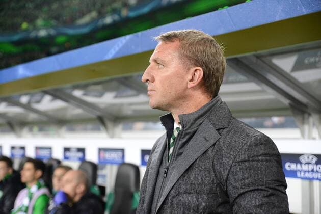01.11.2016, xmhx, Fussball Champions League, Borussia Moenchengladbach - Celtic Glasgow, emspor, v.l. Brendan Rodgers (Trainer Celtic Glasgow) Moenchengladbach