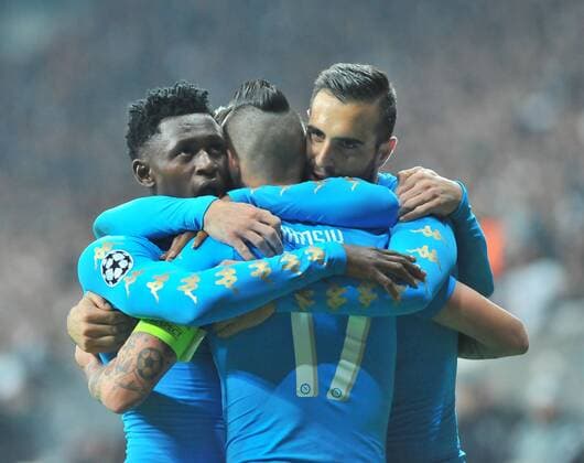Napoli s Marek Hamsik celebrates his goal during a Champions League, group B soccer match, between Napoli and Besiktas at Vodafone Arena in Istanbul, 1st of November, 2016. (Aziz Uzun - Depo Photos)  15552059