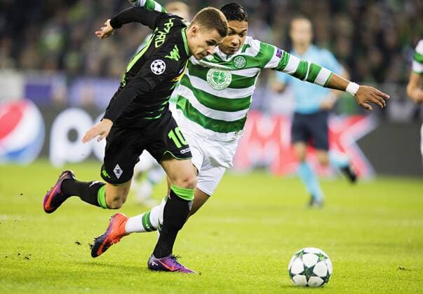 Mönchengladbach, 01.11.2016, Borussia Park Thorgan Hazard (BMG) im Duell VfL Borussia Mönchengladbach - Celtic Glasgow mm