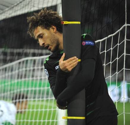 Championsleague: Borussia Mönchengladbach - Celtic Glasgow 01.11.2016. Fabian Johnson (BMG) ärgert sich nach einer vergebenen Torchance. HM