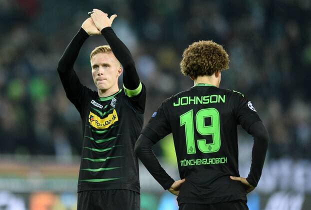 01.11.2016, xmhx, Fussball Champions League, Borussia Moenchengladbach - Celtic Glasgow, emspor, v.l. Oscar Wendt (Borussia Moenchengladbach), Fabian Johnson (Borussia Moenchengladbach) Moenchengladbach
