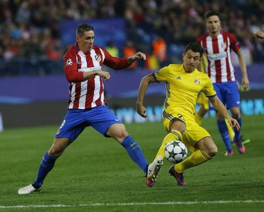 Champions League match played between Atletico Madrid and FK Rostov. In this picture, Fernando Torres. xPabloxGarciax 