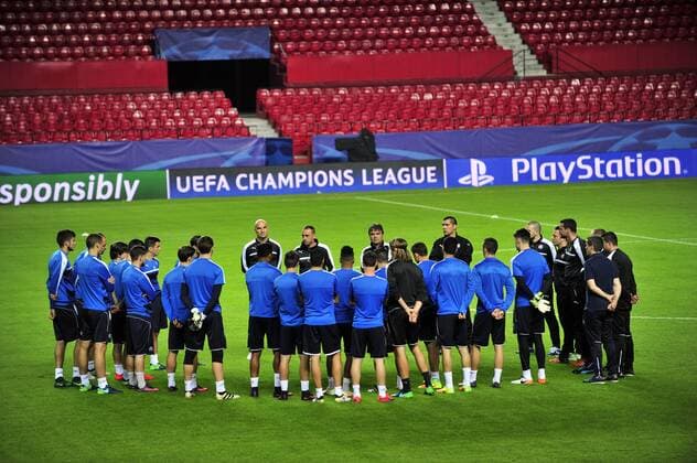 Dinamo Zagreb practice session before the Champions League match against Sevilla. xKIKOxHURTADOx 