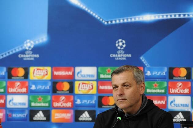 Fußball, CL, Olympique Lyon PK in Turin IPP20161101 Football - soccer: UEFA Champions League 2016 2017, Juventus Turin - Olympique Lyon, l coach Bruno Genesio xHOCHxZWEIx xItalyxPhotoxPressx 