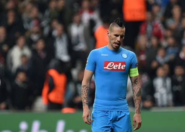 (161102) -- ISTANBUL, Nov. 2, 2016 -- Napoli s Marek Hamsik reacts during the UEFA Champions League Group B match between Besiktas and Napoli in Istanbul, Turkey, on Nov. 1, 2016. The match ended in a 1-1 draw. ) (SP)TURKEY-ISTANBUL-SOCCER-UEFA CHAMPIONS LEAGUE-BESIKTAS VS NAPOLI HexCanling 