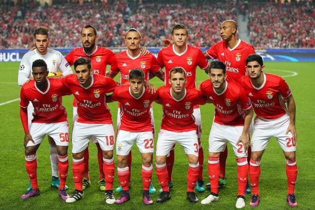 November 1, 2016 - Lisbon, Lisbon, Portugal - Benficas inicial team during UEFA Champions League Group B, match between SL Benfica and Dynamo Kyiv, at Luz Stadium in Lisbon on November 1, 2016: Ederson, Alex Grimaldo, Luisao, Ljubomir Fejsa, Kostas Mitroglou, Victor Nilsson Lindelöf, Eduardo Salvio, Goncalo Guedes, Pizzi, Franco Cervi, Nelson Semedo - ZUMAn230 20161101_zaa_n230_207