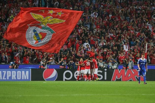 November 1, 2016 - Lisbon, Lisbon, Portugal - Benficas forward Toto Salvio from Argentina celebrating benficas goal with is team mate during UEFA Champions League Group B, match between SL Benfica and Dynamo Kyiv, at Luz Stadium in Lisbon on November 1, 2016. SL Benfica v FC Dynamo Kyiv - UEFA Champions League  - ZUMAn230 20161101_zaa_n230_216