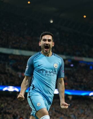 01.11.2016, Etihad Stadium, Manchester, ENG, UEFA CL, Manchester City vs FC Barcelona Barca Gruppe C, im Bild Ilkay Gundogan of Manchester City celebrates after scoring his team s equalising goal to make it 1-1 Ilkay Gundogan of Manchester City celebrates after scoring his team s equalising goal to make it 1-1 during the UEFA Champions League group C match between Manchester City and FC Barcelona at the Etihad Stadium in Manchester, Great Britain on 2016 11 01. Manchester  EP_fil  