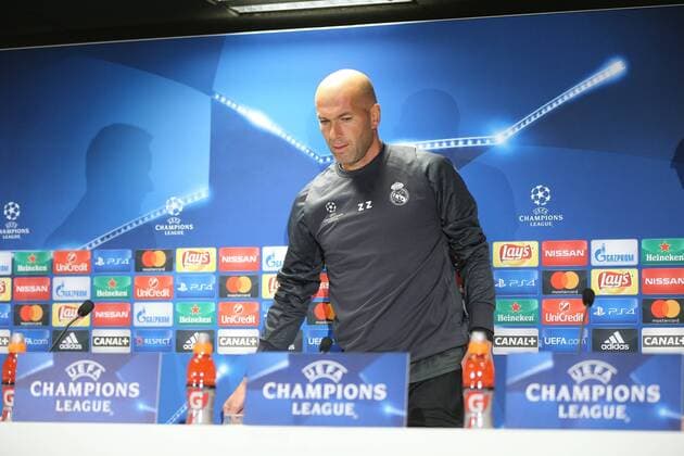 Real Madrid in Warsaw Zinedine Zidane at a press conference PK Pressekonferenz before Champion League match Real Madrid vs Legia Warszawa on November 1, 2016 in Warsaw, Poland.  EN_01231249_0013