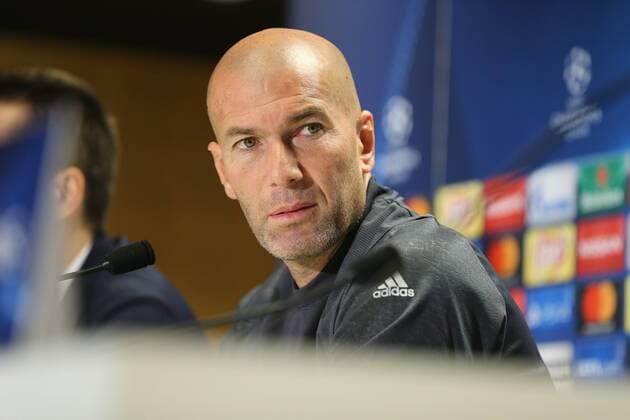 Real Madrid in Warsaw Zinedine Zidane at a press conference PK Pressekonferenz before Champion League match Real Madrid vs Legia Warszawa on November 1, 2016 in Warsaw, Poland.  EN_01231249_0031