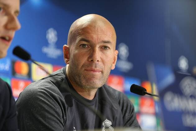 Real Madrid in Warsaw Zinedine Zidane at a press conference PK Pressekonferenz before Champion League match Real Madrid vs Legia Warszawa on November 1, 2016 in Warsaw, Poland.  EN_01231249_0036