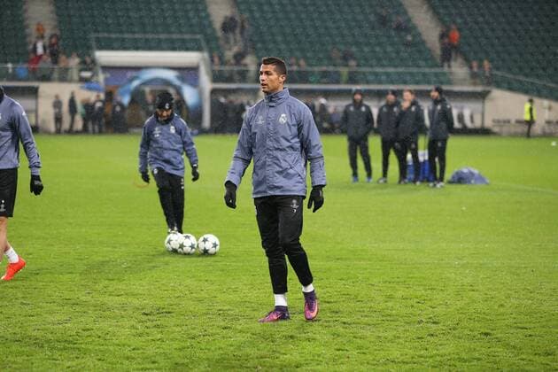 Real Madrid in Warsaw Cristiano Ronaldo Real Madrid players practise before Champion League match Real Madrid vs Legia Warszawa on November 1, 2016 in Warsaw, Poland.  EN_01231249_0063
