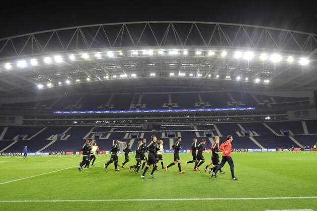 Illustration picture showing the players of Club Brugge FOOTBALL : Club Bruges KV - Conference de presse et entrainement - Ligue des Champions - Porto - 01 11 2016 Photonews Panoramic  665586651