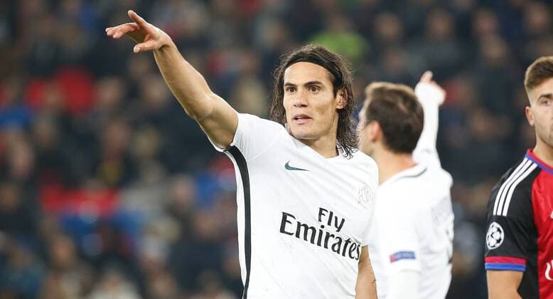 01.11.2016 St Jakob Stadion Basel , SCHWEIZ , Herren Fussball UEFA Champions League FC Basel - Paris Saint Germain Edinson Cavani (PSG) 