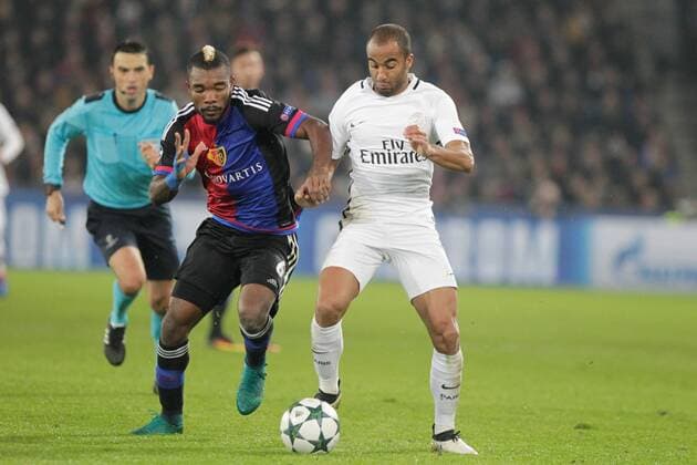 01 11 2016. Basel, Switzerland. Lucas (Paris Saint Germain) in action during the champions league match against FC Basel Paris Saint Germain at St. Jakob Park in Basel, Switzerland xlaurent.lairysx  ActionPlus11806875