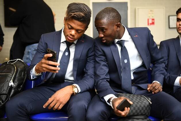 Genk s Leon Bailey and Genk s Wilfried Onyinye Ndidi pictured before the departure of Belgian first league soccer team KRC Genk to Bilbao, Spain, Wednesday 02 November 2016, from Maastricht Airport, in Maastricht, The Netherlands. Tomorrow KRC Genk is playing the fourth game of the group stage of the Europa League competition against Spanish Club Athletic Bilbao, in Group F. YORICKxJANSENS  x04970961x