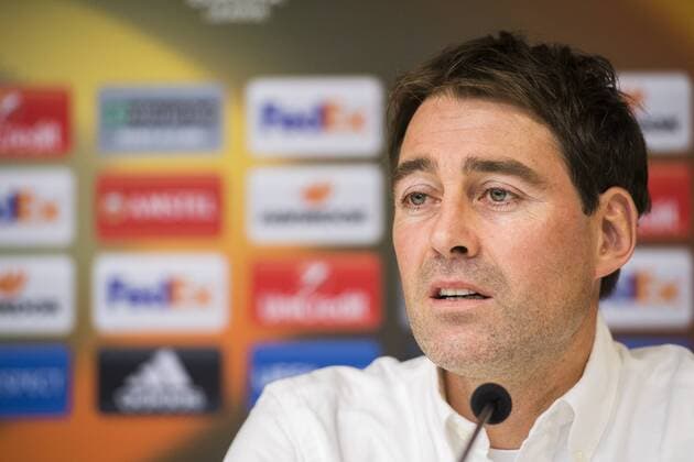 Anderlecht s head coach Rene Weiler pictured during a press conference PK Pressekonferenz of Belgian first league soccer team RSC Anderlecht, Wednesday 02 November 2016. Tomorrow Anderlecht is playing the fourth game of the group stage of the Europa League competition against German club 1. FSV Mainz 05, in the group C. LAURIExDIEFFEMBACQ  x04971005x