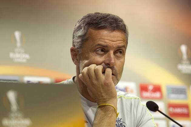 Head coach of Villarreal CF, Fran Escriba, holds a press conference PK Pressekonferenz following a training session held in Villarreal, Spain, 02 November 2016. Villarreal CF will face Osmanlispor FK in a UEFA Europa League groups strage soccer match on 03 November. EFE Domenech Castello Villarreal CF press conference !ACHTUNG: NUR REDAKTIONELLE NUTZUNG!  GRA048 20161102-636136929267574138