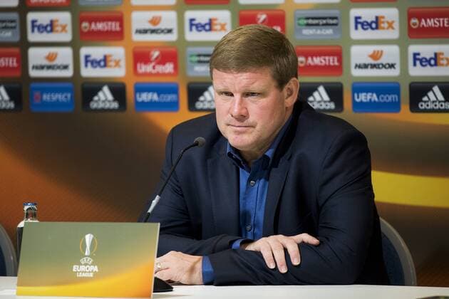Gent s head coach Hein Vanhaezebrouck pictured during a press conference PK Pressekonferenz of Belgian soccer team KAA Gent, Wednesday 02 November 2016, in Gent. Tomorrow Gent is playing Ukrainian club FC Shakhtar Donetsk in the fourth match of the group stage of the Europa League competition, in Group H. JASPERxJACOBS  x04971071x