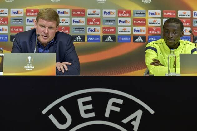 Hein Vanhaezebrouck FOOTBALL : Conference de presse La Gantoise - Ligue Europa - 02 11 2016 Photonews Panoramic 