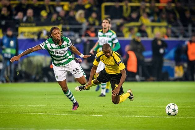Ruben Semedo (Sporting CP 35) im Zweikampf gegen Adrian Ramos (Borussia Dortmund 20) beim Champions League Spiel zwischen Borussia Dortmund und Sporting Lissabon am 02.11.2016 Dortmund Copyright: xSchuelerx xEibnerx-xPressefotox EP_JSE