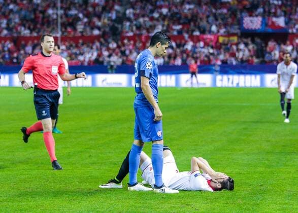 Fußball, CL, FC Sevilla - Dinamo Zagreb VITOLO SIGALI, FC Sevilla vs Dynamo Kiew - Football Champions League  xALFONSOxGAMAZAx xSEVILLAxFCx-xDINAMOx