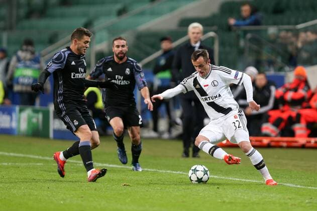 Fußball, CL, Legia Warschau - Real Madrid Fußball Champions League 2016 2017 Legia Warschau - Real Madrid MATEO KOVACIC DANI CARVAJAL MIROSLAV RADOVIC  161102PYK0120
