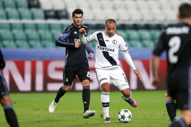 Fußball, CL, Legia Warschau - Real Madrid Fußball Champions League 2016 2017 Legia Warschau - Real Madrid ALVARO MORATA VADIS ODJIDJA OFOE  161102PYK0143