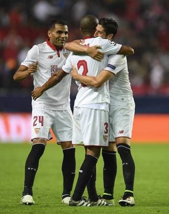 Sevilla,Spain,party belonging to the group stage in the Champions League,facing Sevilla FC - GNK Dinamo Zagreb, Sergio Escudero celebrates his goal, November 2th,2016,PHOTO:Ccristobal Duenas  xCristobalxDuenasx xChampionsxLeaguex2016 17,xSevillaxFCx-xGNKxDinamoxZagrebx