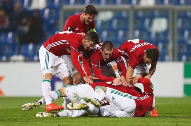 SOCCER - EL, Sassuolo vs Rapid REGGIO EMILIA,ITALY,03.NOV.16 - SOCCER - UEFA Europa League, group stage, US Sassuolo Calcio vs SK Rapid Wien. Image shows the rejoicing of Rapid. Keywords: Wien Energie. GEPAxpictures xPhilippxBrem