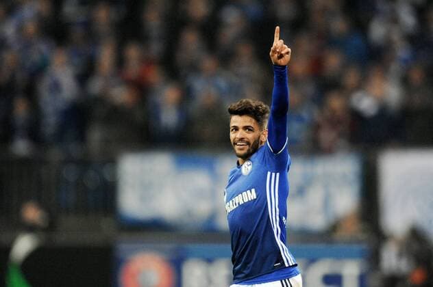 Torschuetze Junior Caicara ( Schalke 04 ) jubelt ueber seinen Treffer zum 1 : 0. 03.11.2016 --- Fussball --- Europaleague --- Schalke 04 vs FK Krasnodar Gelsenkirchen Copyright: xThienel Eibner-Pressefotox EP_TTL