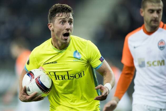 Gent s Brecht Dejaegere reacts during a soccer game between Belgian team KAA Gent and Ukrainian club FC Shakhtar Donetsk, in Gent Thursday 03 November 2016, the fourth match of the group stage of the Europa League competition in Group H. JASPERxJACOBS  x04971977x