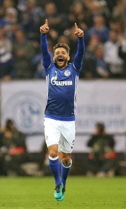 03.11.2016, Fussball UEFA Europa League 2016 2017, Gruppenphase, 4.Spieltag, FC Schalke 04 - FK Krasnodar, in der VELTINS-Arena Gelsenkirchen. Jubel Torschütze Junior Caicara (Schalke) zum Tor zum 1:0 