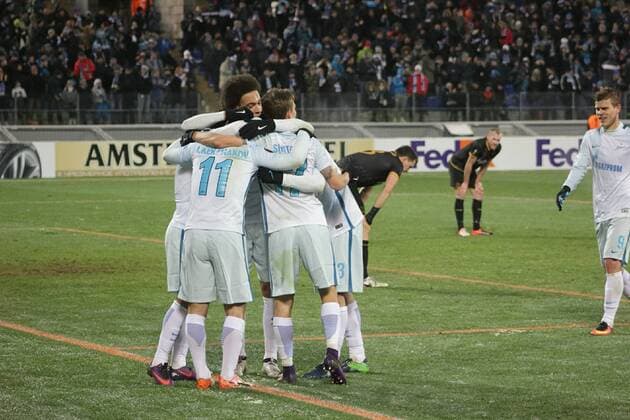 Russian Federation. St. Petersburg. UEFA Europa League. Zenith - Dundalk. Football. Player of football club Zenit Victor Juliano. MaksimxKonstantinov 