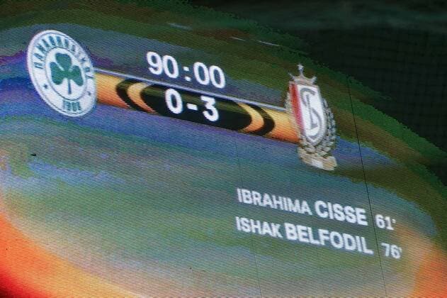 Illustration picture shows the scoreboard after a soccer game between Greek club Panathinaikos F.C. and Belgian team Standard de Liege in Athens, Greece, Thursday 03 November 2016, the fourth game of the group stage of the Europa League competition in Group G. NICOLASxLAMBERT  x04972115x