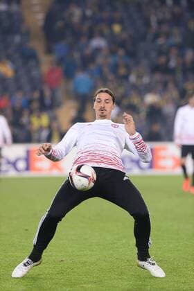 UEFA Europa League Group A day 4 match between Fenerbahce and Manchester United ManU at Ulker Stadium in Istanbul , Turkey , November 03 , 2016. Final Score : Fenerbahce 2 - Manchester United 1 Pictured: Zlatan Ibrahimovic of Manchester United. 